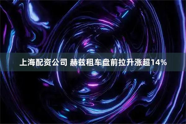 上海配资公司 赫兹租车盘前拉升涨超14%