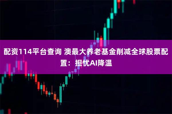 配资114平台查询 澳最大养老基金削减全球股票配置：担忧AI降温